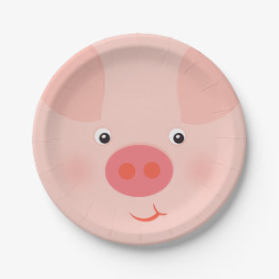 Barnyard Piggy Pappteller