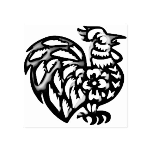 Barnyard Rooster Gummistempel (Prägung)