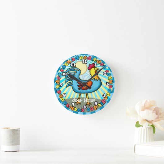 Barnyard Rooster Runde Wanduhr (Zuhause)