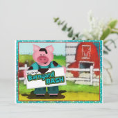 Barnyard-Schlag-Party Einladung (Stehend Vorderseite)