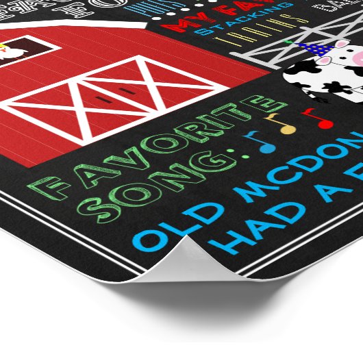 Barnyard Second Birthday Poster (Ecke)