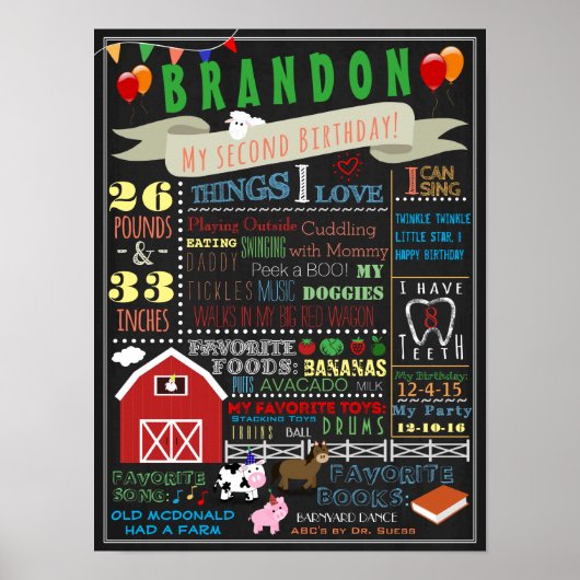 Barnyard Second Birthday Poster (Vorne)
