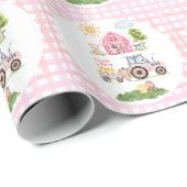 Barnyard-Spaß Pink 2. Geburtstag Geschenkpapier (Rolleneckpunkt)