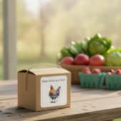 Barnyard Splendor: Wasserfarbenhen, benutzerdefini Quadratischer Aufkleber