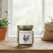 Barnyard Splendor: Wasserfarbenhen, benutzerdefini Quadratischer Aufkleber