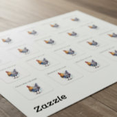 Barnyard Splendor: Wasserfarbenhen, benutzerdefini Quadratischer Aufkleber