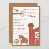 Barnyard-Tier-Babyparty-Einladung Einladung (Vorne/Hinten)