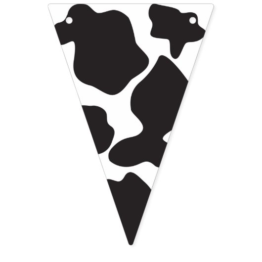 Barnyard-Tier - Kuh-Muster - wilder Westen - Wimpelkette (Dritte Fahne)