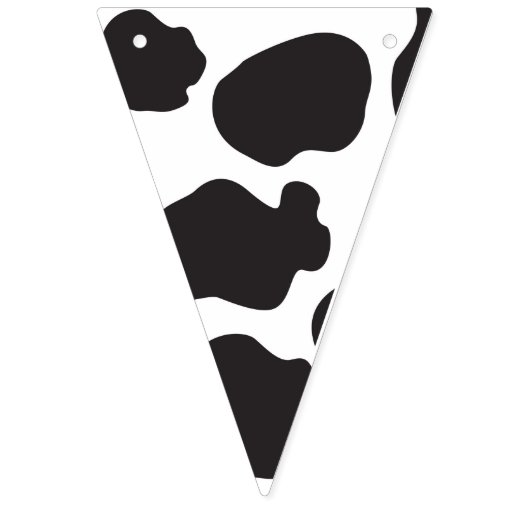 Barnyard-Tier - Kuh-Muster - wilder Westen - Wimpelkette (Zweite Fahne)