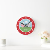 Barnyard Tiere Kinderzimmer Wall Clock Runde Wanduhr (Zuhause)