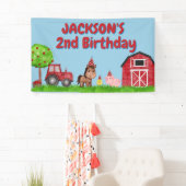 Barnyard Tractor Animals 2. Geburtstag Banner (Insitu)