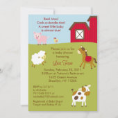 Barnyard-Vieh-Babyparty-Einladungen Einladung (Vorderseite)