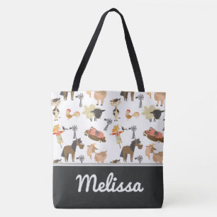 Barnyard-Vieh   personalisiert Tasche