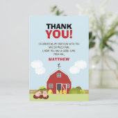 Barnyard Vielen Dank Einladung (Stehend Vorderseite)