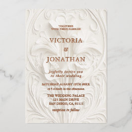 Barocco Floral Wedding Folieneinladung