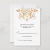 Barock Amber Ornamental Holiday Gala UAWG RSVP Karte (Vorderseite)