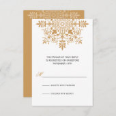 Barock Amber Ornamental Holiday Gala UAWG RSVP Karte (Vorne/Hinten)