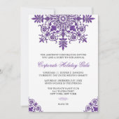 Barock Amethyst Glitzern Look Feiertag Einladung (Vorderseite)