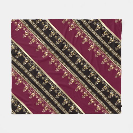 Barock-Arabic Fleecedecke (Vorderseite (Horizontal))