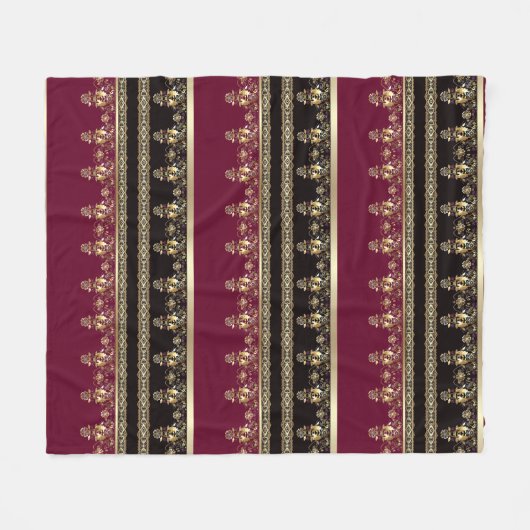 Barock-Arabic Fleecedecke (Vorderseite (Horizontal))