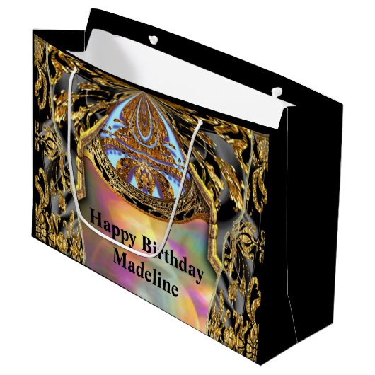 Barock Beauty Jedem Anlass Große Geschenktüte (Vorderseite Schrägansicht)