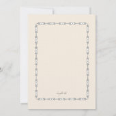 Barock Beauty Wedding Einladung (Rückseite)