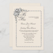 Barock Beauty Wedding Einladung (Vorne/Hinten)