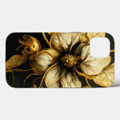 Barock Black & Gold Floral Phone Case (Rückseite (Horizontal))