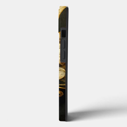 Barock Black & Gold Floral Phone Case (Rückseite / Links)
