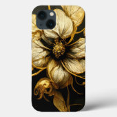 Barock Black & Gold Floral Phone Case (Rückseite)