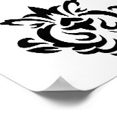 Barock Black Print Poster (Ecke)