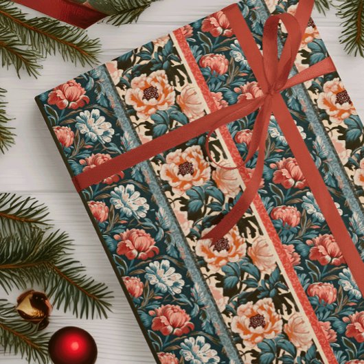 Barock Bloom Antikes Tapete Floral Geschenkpapier