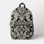Barock Bloom Bedruckter Rucksack (Vorderseite)