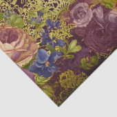 Barock Burgundy Blooms & Gold Spritzer Decoupage Seidenpapier (Detail)