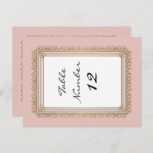 Barock Classic Formal Elegante Tischnummern (Vorne/Hinten)