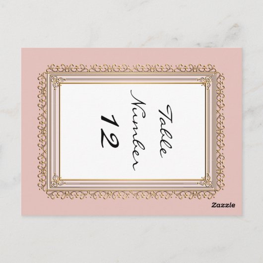 Barock Classic Formal Elegante Tischnummern (Rückseite)