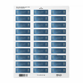 Barock-Design Rücksendeadresse - Blau (Vorne)