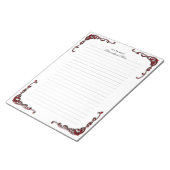 Barock Elegance - Schwarz Linz Notizblock (angewinkelt)