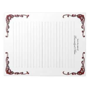 Barock Elegance - Schwarz Linz Notizblock