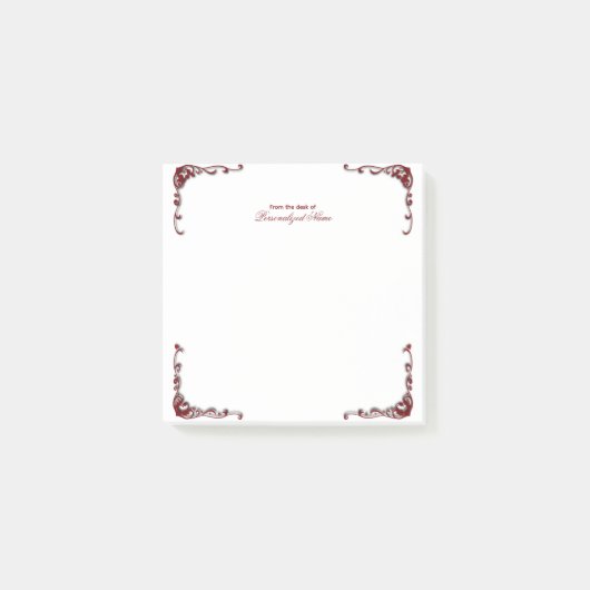 Barock Elegante Post-it Klebezettel (Vorderseite)