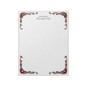 Barock Elegante - Schwarz, unverbaut Notizblock (Rotiert)