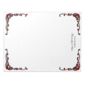 Barock Elegante - Schwarz, unverbaut Notizblock (Vorderseite)