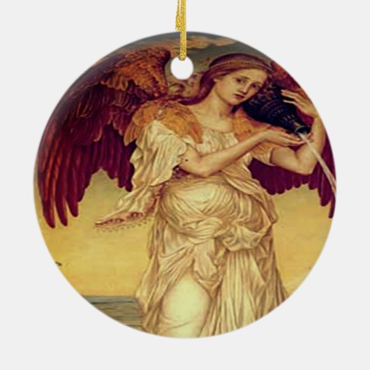 Barock-Engel-Geschenke 2023 Keramik Ornament (Hinten)