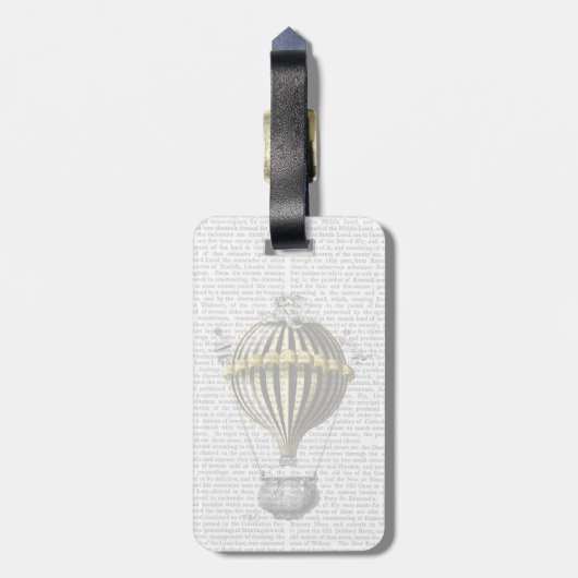 Barock Fantasy Ballon 3 Gepäckanhänger (Rückseite vertikal)