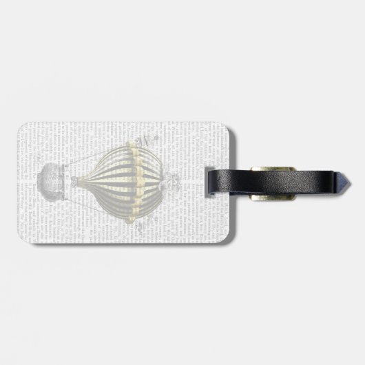 Barock Fantasy Ballon 3 Gepäckanhänger (Rückseite horizontal)