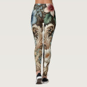 Barock Floral Elegante Leggings (Rückseite)