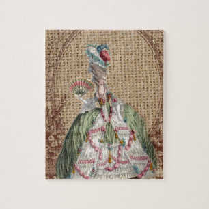 Barock-Franzosen-Burlap Marie Antoinette Puzzle
