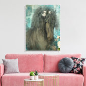 Barock Friesian - Wrapped Canvas Leinwanddruck (Insitu (Wohnzimmer))