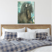 Barock Friesian - Wrapped Canvas Leinwanddruck (Insitu (Schlafzimmer))