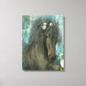 Barock Friesian - Wrapped Canvas Leinwanddruck (Vorderseite)
